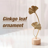 Nordic Gold Ginkgo Leaf Metal Sculpture