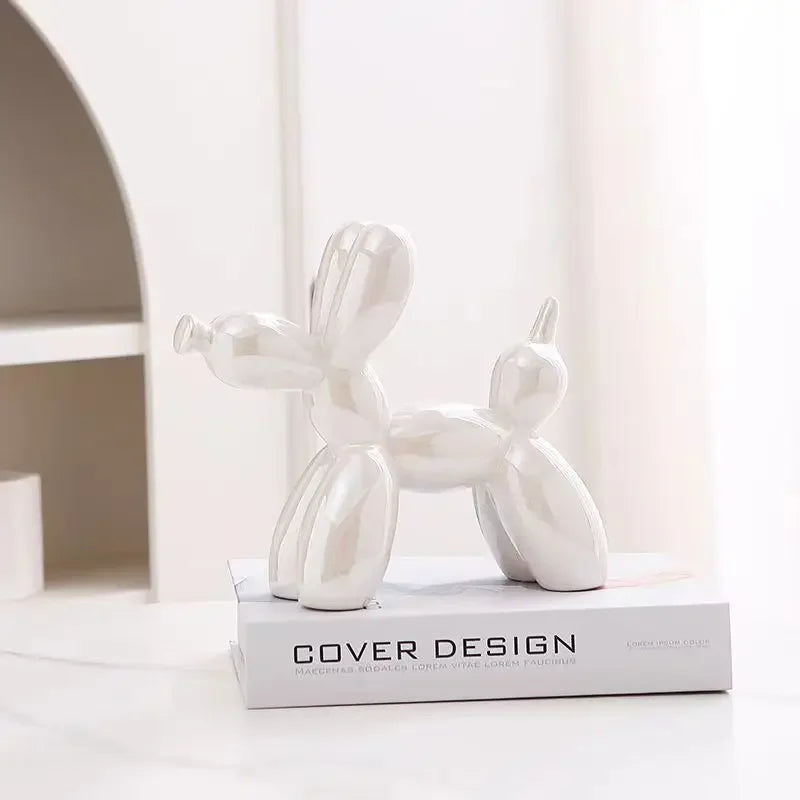 Creative Balloon Dog Ceramic Sculpture