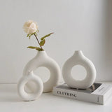 Donut-Shaped Plastic Flower Vase