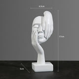 Resin Abstract Face Sculpture