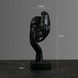 Resin Abstract Face Sculpture