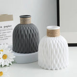 Rope-Textured Plastic Flower Vase