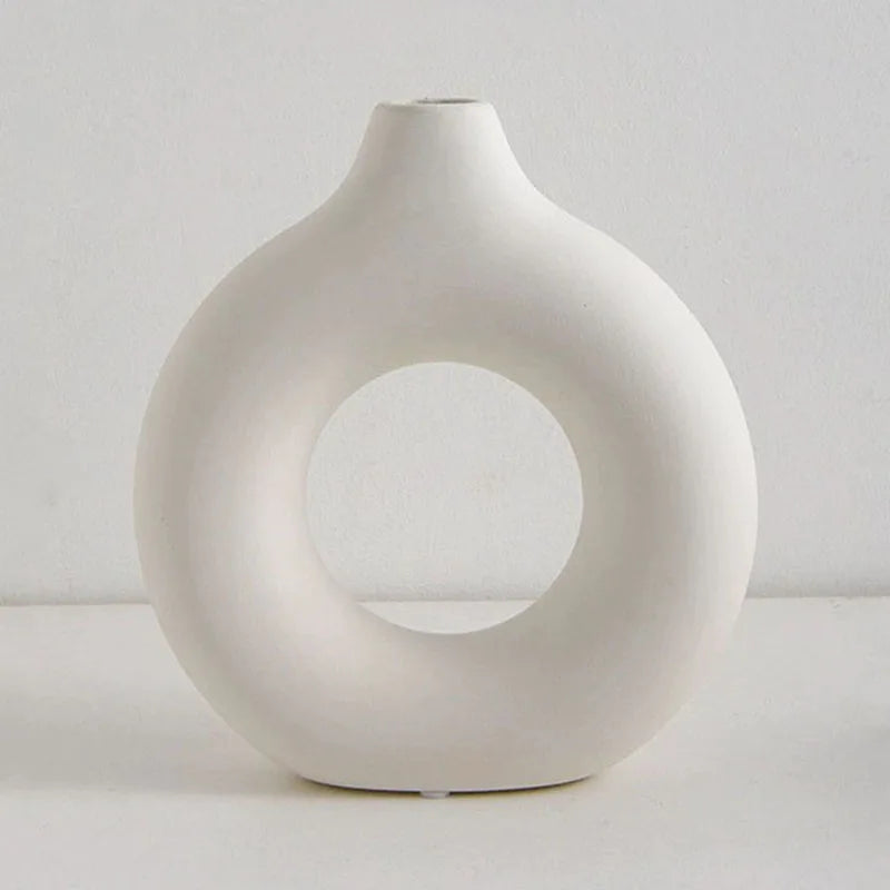 Donut-Shaped Plastic Flower Vase