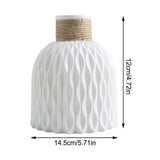 Rope-Textured Plastic Flower Vase