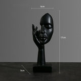 Resin Abstract Face Sculpture