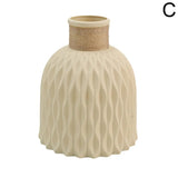 Rope-Textured Plastic Flower Vase