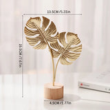 Nordic Gold Ginkgo Leaf Metal Sculpture