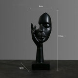 Resin Abstract Face Sculpture